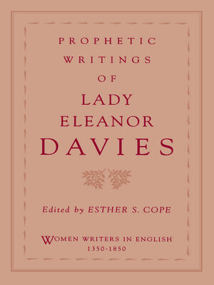 cover image of Prophetic Writings of Lady Eleanor Davies